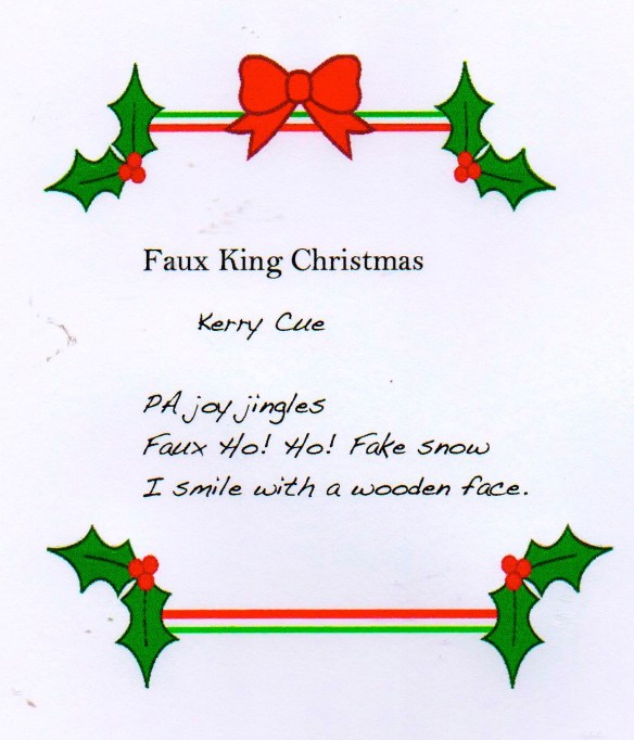 Faux King Christmas Kerry Cue